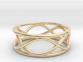 Infinity Ring- Size 5 in 14k Gold Plated Brass