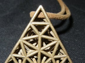 delaunay triangulation pendant in Polished Bronzed Silver Steel