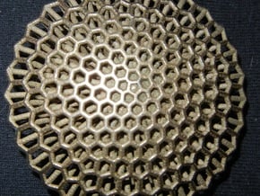 honeycomb in Polished Bronzed Silver Steel