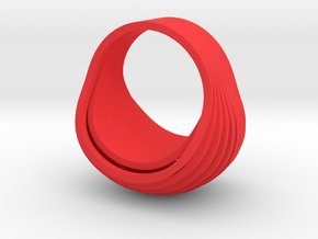OvalRing in Red Processed Versatile Plastic: 6.75 / 53.375