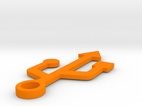 USB in Orange Processed Versatile Plastic