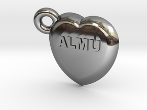 Second ligand heart ALMU in Fine Detail Polished Silver