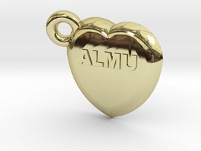 Second ligand heart ALMU in 18k Gold Plated Brass
