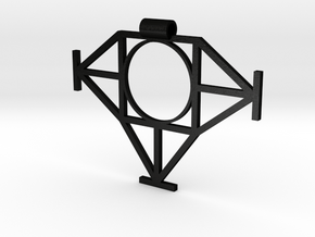 Geometric Pendant in Matte Black Steel