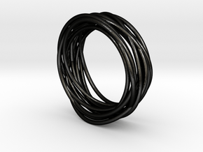 Chaos Ring size 7.5 in Matte Black Steel