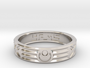 Eclipse Ring in Rhodium Plated Brass
