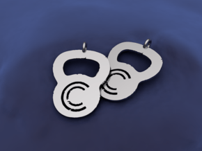 Crossfit Commence Earrings in Polished Silver