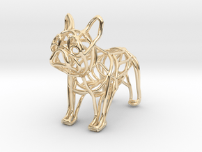 French Bulldog Bottle Opener Keychain in 14K Yellow Gold