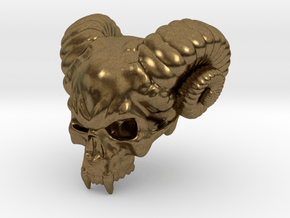 Demon Skull Bead in Natural Bronze
