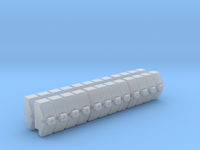 Gothic Spaceship Gun Battery Module V2 in Smooth Fine Detail Plastic