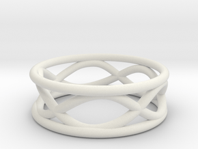 Infinity Ring- Size 7 in White Natural Versatile Plastic