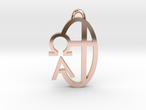 Alpha Omega - Pendant in 14k Rose Gold