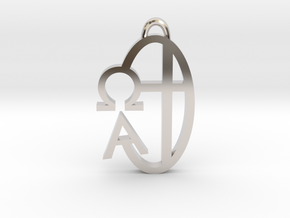 Alpha Omega - Pendant in Rhodium Plated Brass