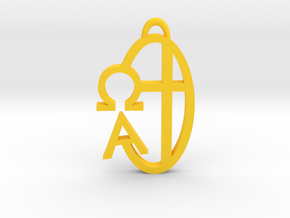 Alpha Omega - Pendant in Yellow Processed Versatile Plastic