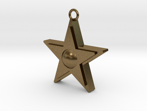 Star Pendant in Natural Bronze