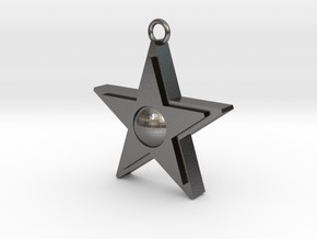 Star Pendant in Polished Nickel Steel