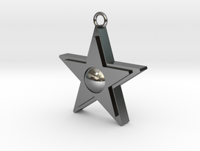 Star Pendant in Polished Silver