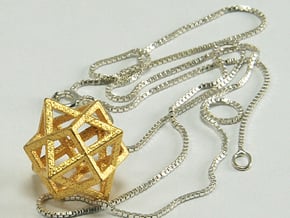 Oct Hex 20 in Polished Gold Steel