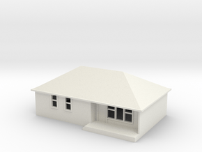 N Scale Australian House #1B in White Natural Versatile Plastic