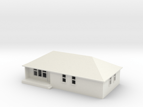 N Scale Australian House #1A-M in White Natural Versatile Plastic