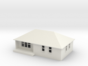 N Scale Australian House #1B-M in White Natural Versatile Plastic
