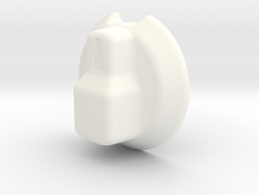McClarenKnob-DShaft-5.95mmby4.43mm in White Processed Versatile Plastic