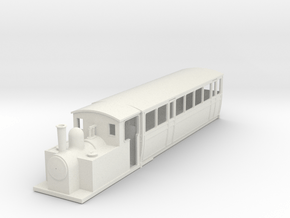 009 steam railcar Coach Body  in White Natural Versatile Plastic