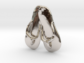 Jesus Sandals Pendant in Platinum