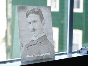 Nikola Tesla Shadowgram in White Natural Versatile Plastic