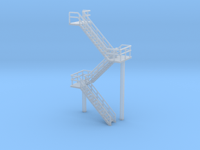 N Scale Staircase 60.4mm in Tan Fine Detail Plastic