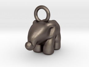 Elephant in Polished Bronzed Silver Steel