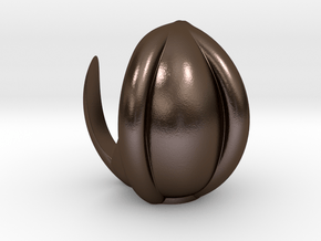 Egg Pot 1 in Polished Bronze Steel