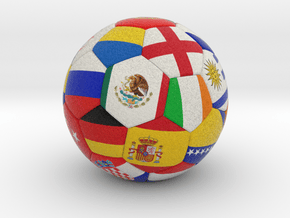 Soccer Ball 2016 in Full Color Sandstone
