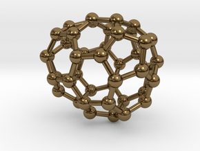 0230 Fullerene C42-9 c1 in Polished Bronze