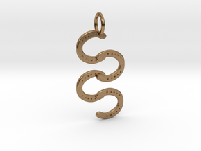 Horse Shoe pendant in Natural Brass