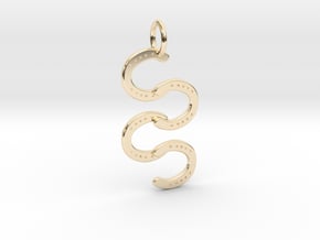 Horse Shoe pendant in 14k Gold Plated Brass