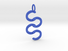 Horse Shoe pendant in Blue Processed Versatile Plastic