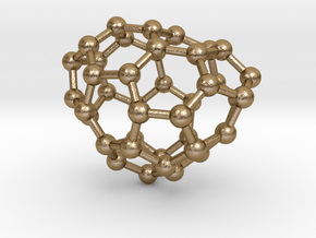 0231 Fullerene C42-10 c1 in Polished Gold Steel