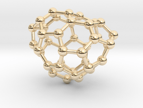 0231 Fullerene C42-10 c1 in 14k Gold Plated Brass