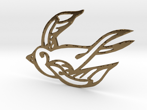 Swallow in Polished Bronze