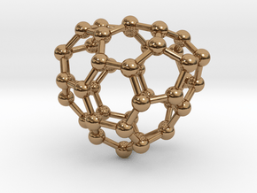 0232 Fullerene C42-11 cs in Polished Brass