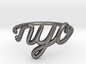 NYC Wire Ring (Adjustable) in Polished Nickel Steel