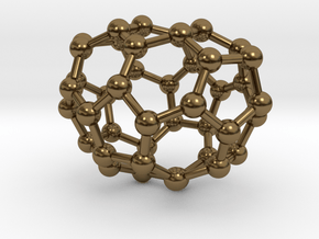 0234 Fullerene C42-13 c2v in Polished Bronze