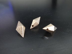 Plumbob earrings in Polished Bronzed Silver Steel