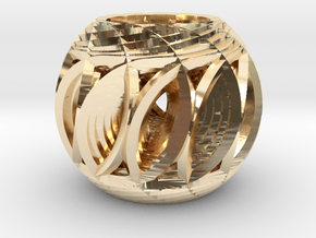 Hyper-Sphere 01 in 14k Gold Plated Brass