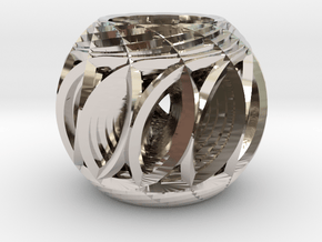 Hyper-Sphere 01 in Rhodium Plated Brass
