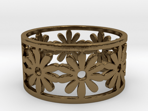 33 Daisy Ring V1 Ring Size 7.75 in Polished Bronze