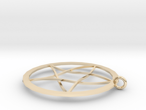Pentagram Pendent(with Ring) in 14k Gold Plated Brass