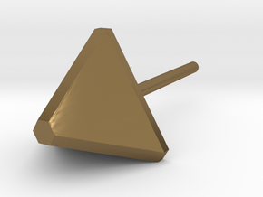 triangle ear stud in Polished Bronze