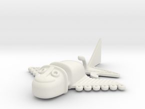 Pre-Colombian "airplane" 2 in White Natural Versatile Plastic